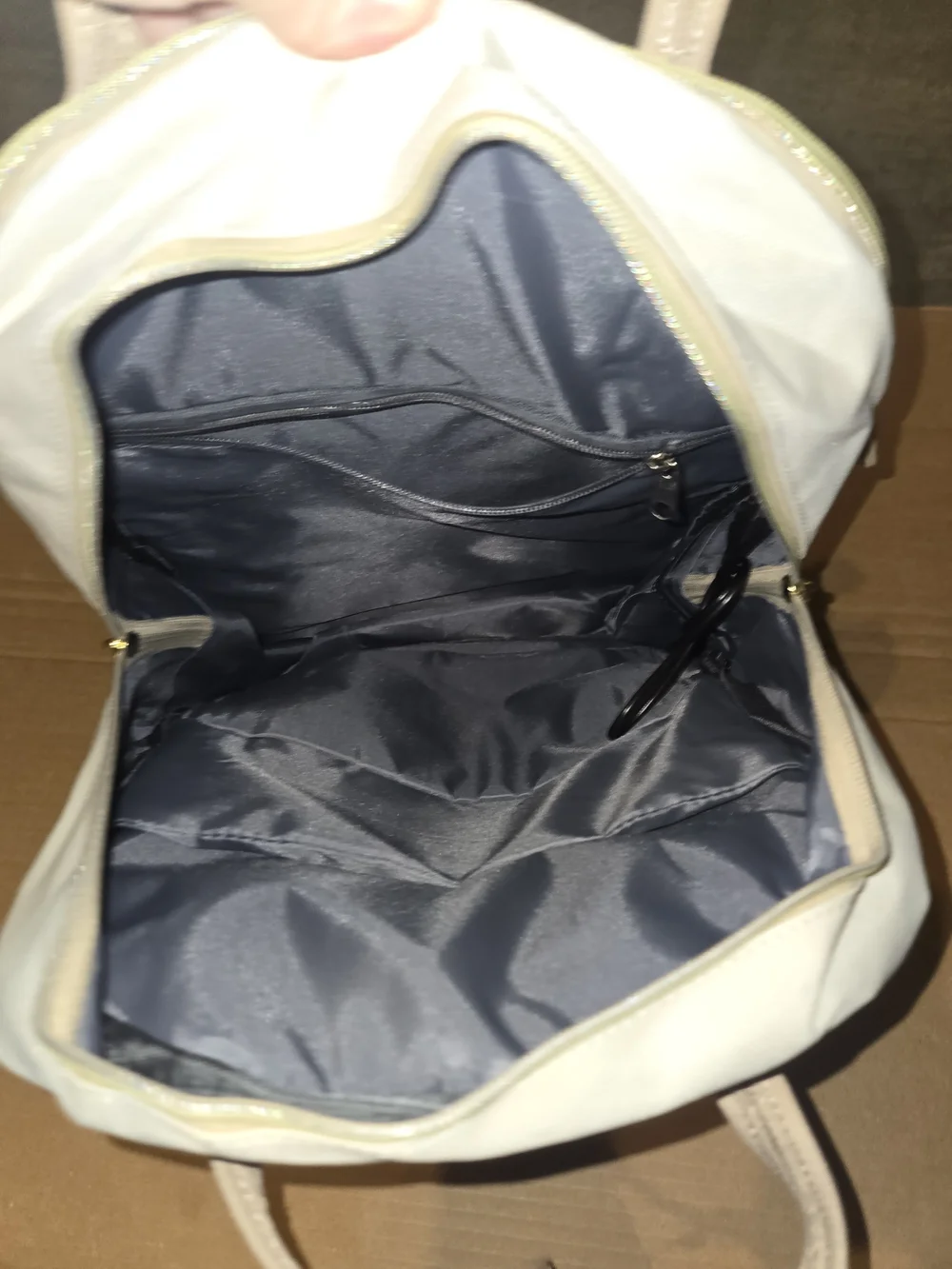 Women's Cream & Tan Travel Backpack